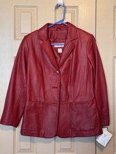 Preston & York Leather Jacket Small Petite Re...