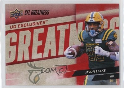 2024 Upper Deck CFL CFL Greatness Exclusives 88/100 Javon Leake #96 1d3