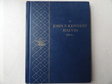 Whitman John F Kennedy Halves 1964- Coin Album No. 9422 32 Coins  (inc 1970-D)