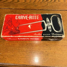Carve-Rite Meat Carving Fork by L.E. Mason Style 901C Original Box, Vintage