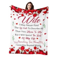 Gifts for Wife from Husband - Anniversary Wedding Gifts for 50"x60" Wife Gifts