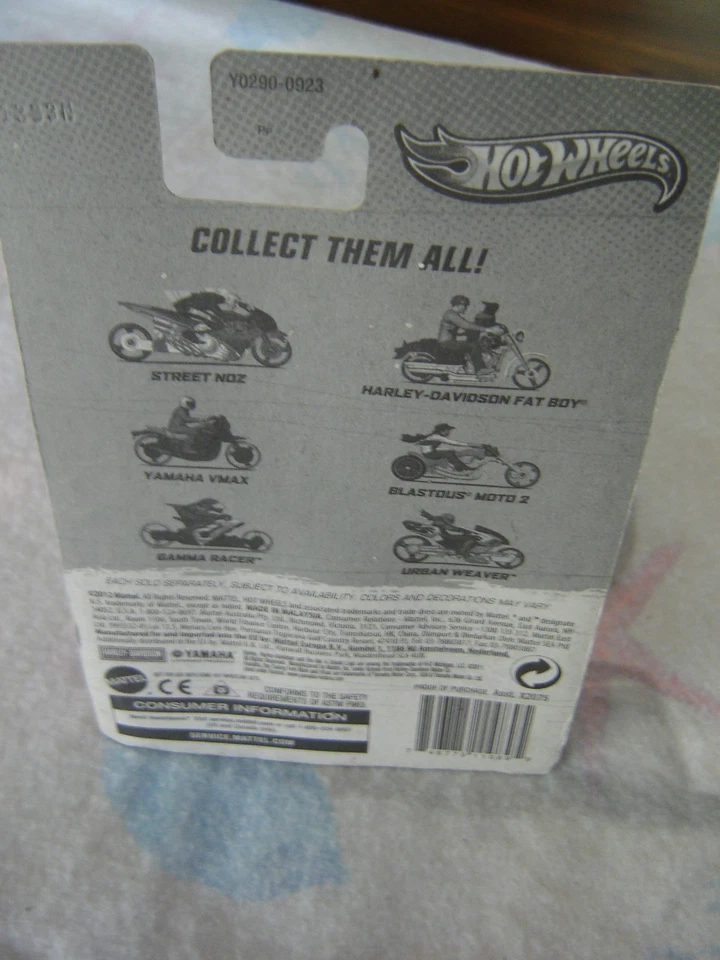 2013 Hot Wheels Harley Davidson Fat Boy With Dog And Rider Blue - Image 3 of 3