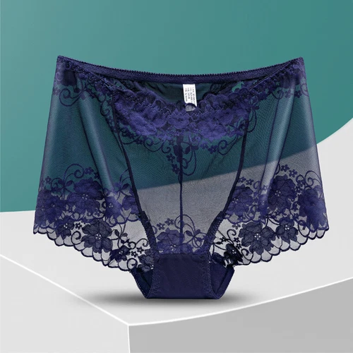 3 Stück Damen Spitzen Unterwäsche Nahtlos Dessous Slips Hohl Transparent Höschen - Bild 14 von 30