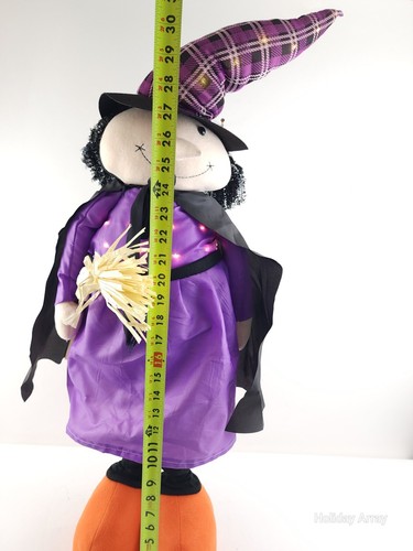 Hay & Harvest 42" Illuminated Pop-Up White Witch Character Halloween - Picture 9 of 12