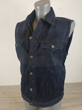 G Star 92650 Jeansjacke Weste 3D Aged Damen Dark Wash UK 8 XS