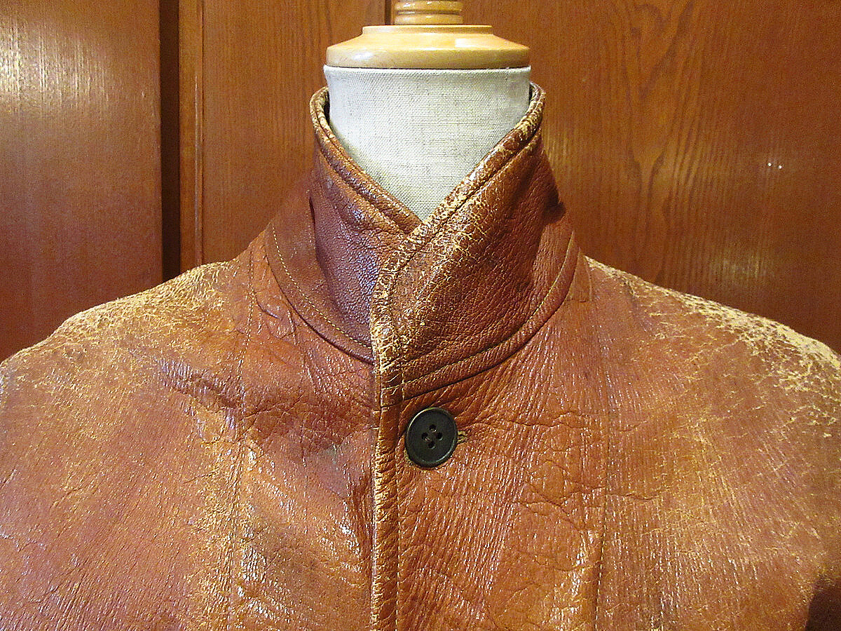 30s Scully Bros コサックジャケット vintage Vintage 30's Scully Bros. Leather Cossack Jacket Brown