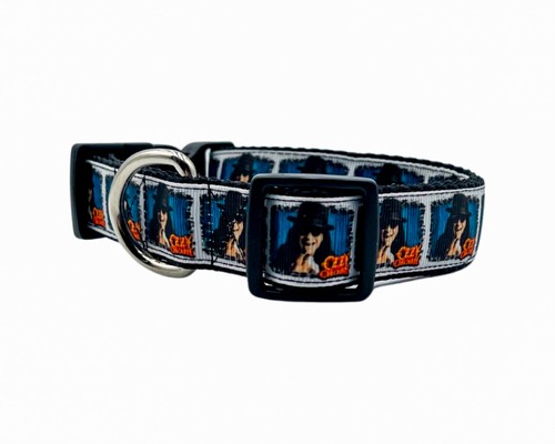 Ozzy Osbourne dog collar Rock N Roll handmade adjustable buckle 1" or 5/8"wide - Picture 6 of 12