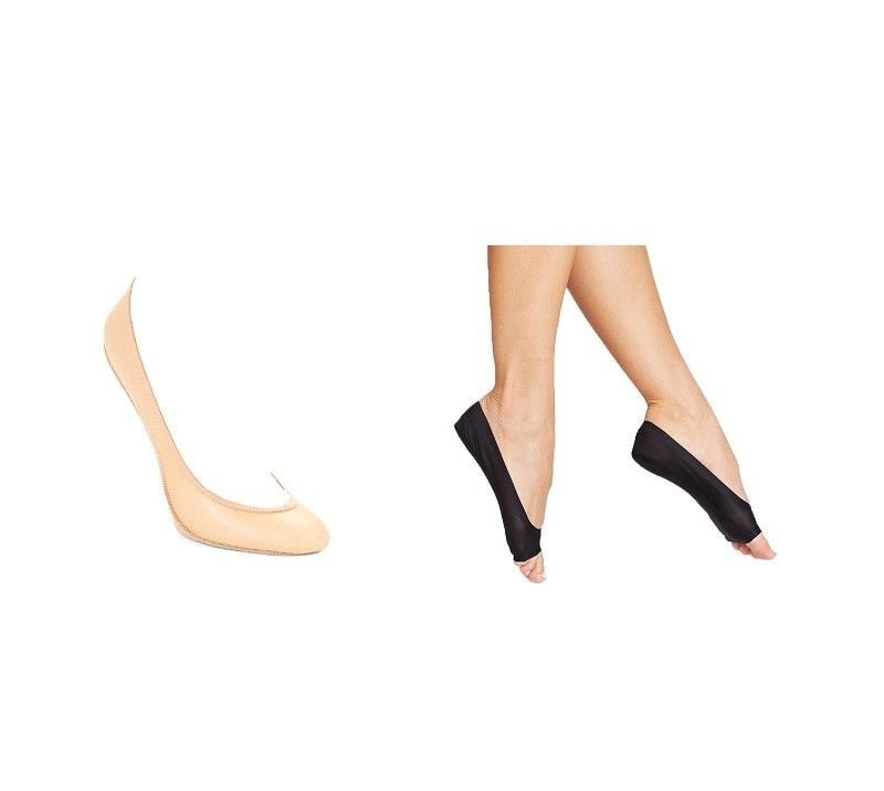 SAOLA HUE fodera donna microrete naturale nuova con etichette con suola in cotone e fodera punta aperta nera ML