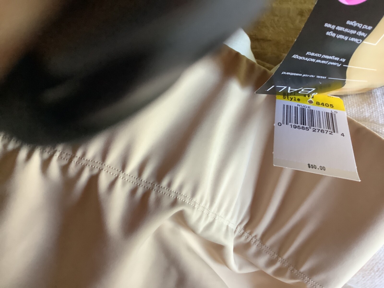 BALI Hi- Waist POWERSHAPE Thigh Waist SLIMMER 8405 NUDE size M *New w/Tags