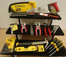 Image of 28PC MAINTENANCE TOOL SET SAWS WRENCHES PLIERS TAPE SCREWDRIVERS FILES TOOLBOX