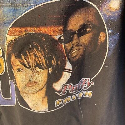 Vintage 90s Rap Tee Puff Daddy Faith Evans Notorious BIG Vintage 90s Rap Tee Puff Daddy Faith Evans Notorious BIG