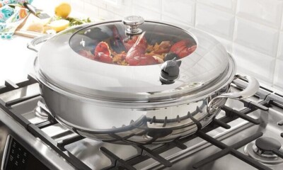 Princess House Vida Sana 5-Ply Stainless Steel 16-Qt. Deep Casserole (5591) New