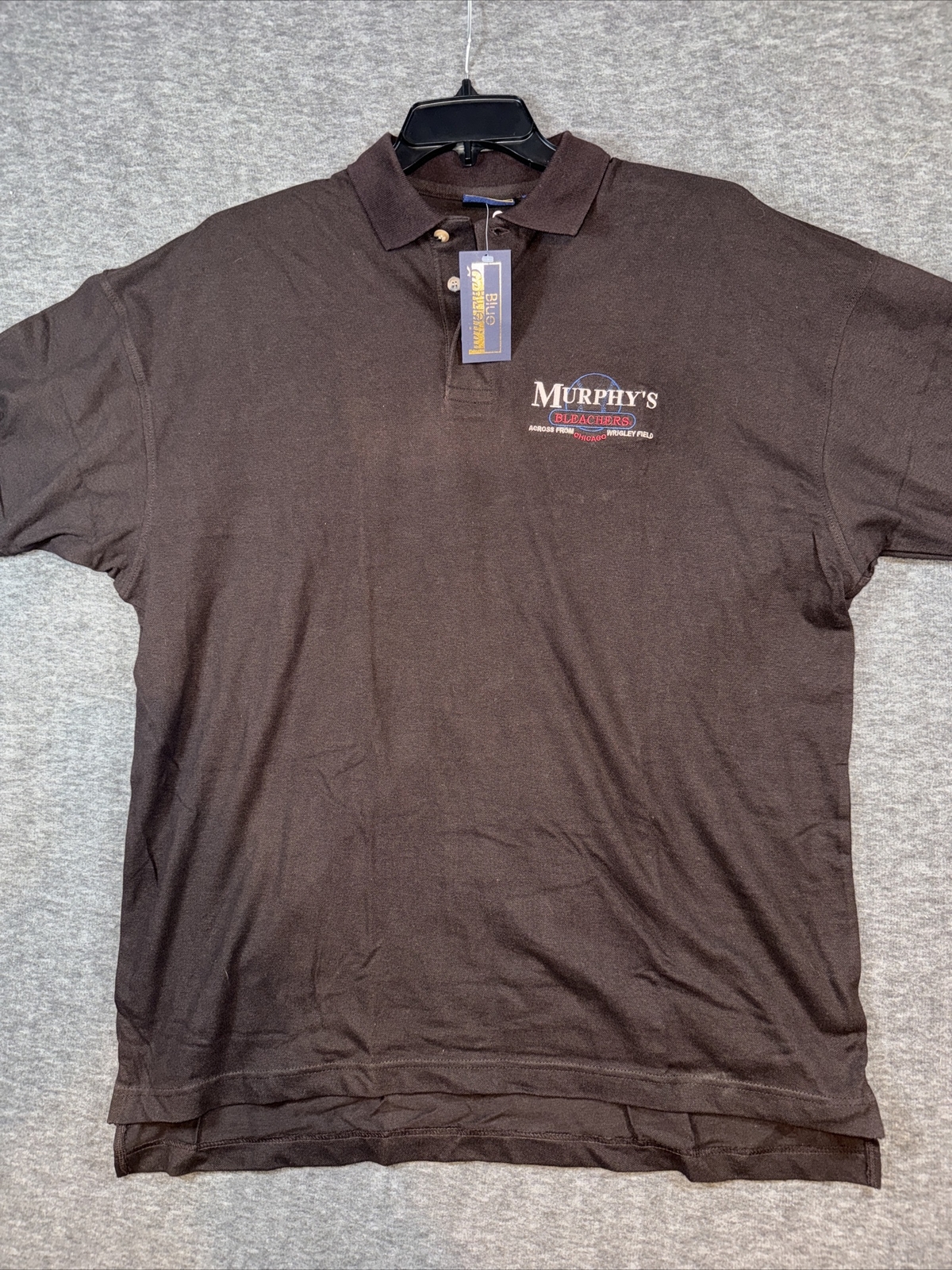MURPHY’S BLEACHERS Cotton Polo Shirt Wrigley Field Chicago Cubs Brown Sz XXL New