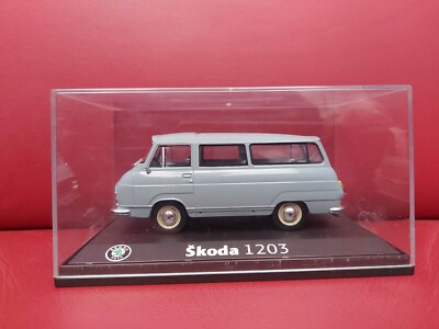 ABREX Skoda 1203 window van with missing left side mirror 1/43 boxed grey