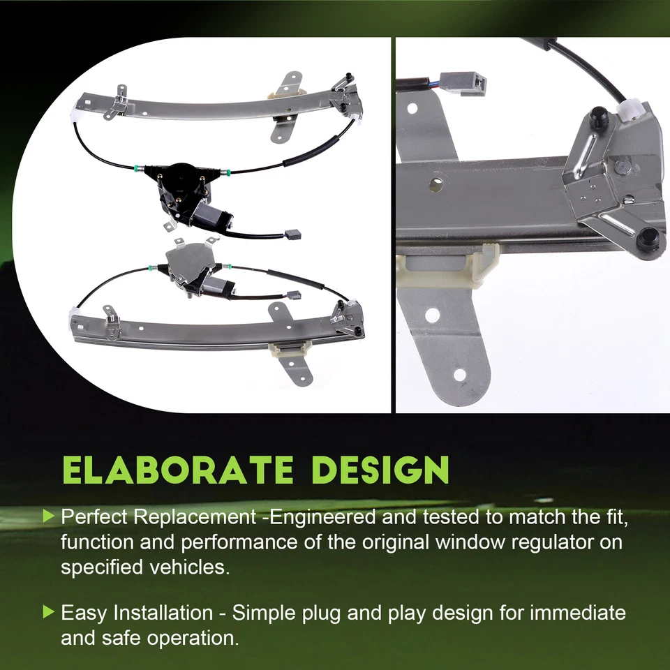 For 1998-2011 Lincoln Town Car Power Window Regulator Front Left Right w/ Motor - Image 4 of 4