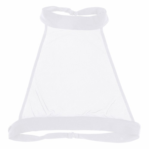 Mujeres Malla Transparente Crop Top Ver a Través Halter Cuello Sujetador Sin Espalda Tanque Chaleco Club - Imagen 12 de 51