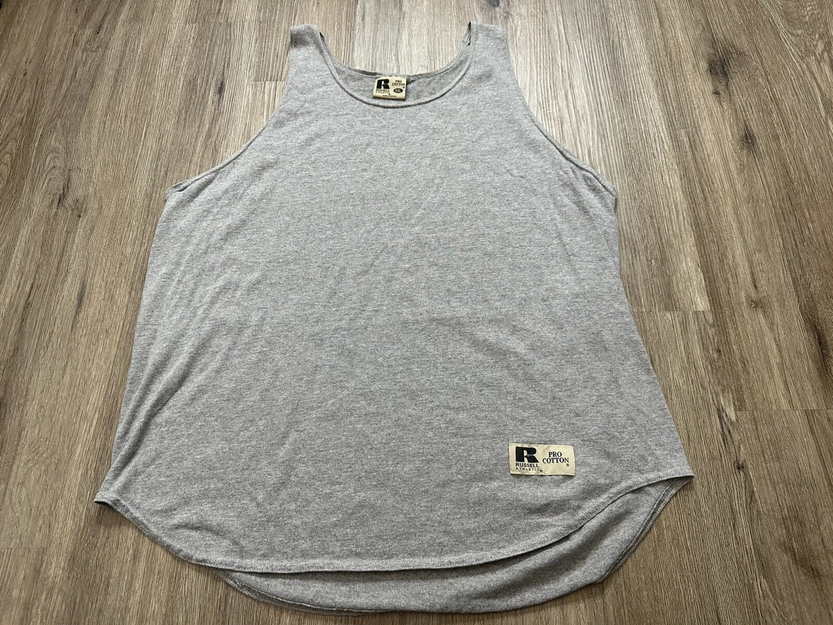 Russell athletic pro cotton tank best sale tops