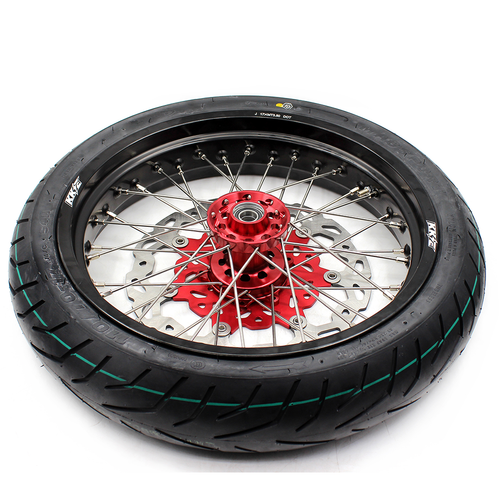 KKE 17" Cush Drive Supermoto Tire Wheels Rim Fit Honda CRF250R 2004-2013 CRF450R - Picture 12 of 17