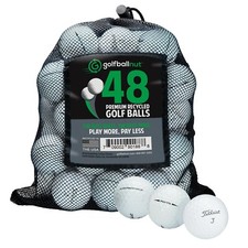 Golf Ball Nut   Recycled Golf Balls for Titleist Pro V1 and Pro V1x Mix - 48 Pk