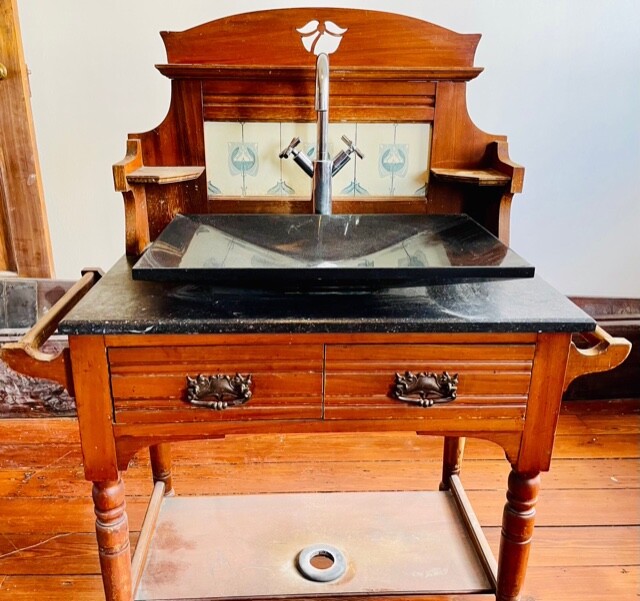 Antique Vanity Wood Stand in Good Condition eBay