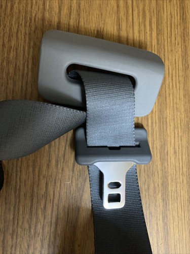 3 Point Fixed Harness Safety Belt Clip Seatbelt Lap Strap Grey Lap Strap - Picture 4 of 6