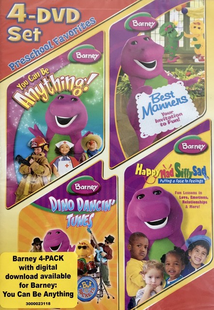 Barney Preschool Favorites 4 Dvd Can Be Anything Best Manners Dancin Tunes Silly For Sale Online Ebay