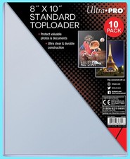 10 Ultra Pro 8"x10" Standard Size Toploaders New Memorabilia Photos Collectibles