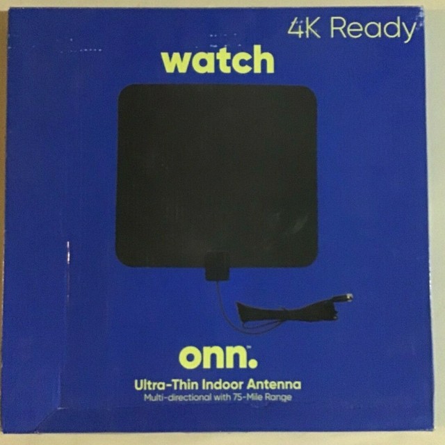 Ultra Thin Indoor Antenna Multi Directional With 75 Mile Range Onn20tm500t Onn For Sale Online Ebay