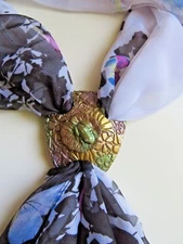 Frog Scarf Pin Ring Buckle Brooch Jewelry Women Fashion Accessories Gift for her