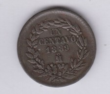 MEXICO Un Centavo copper 1889 KM391.6, nice grade (AA872)