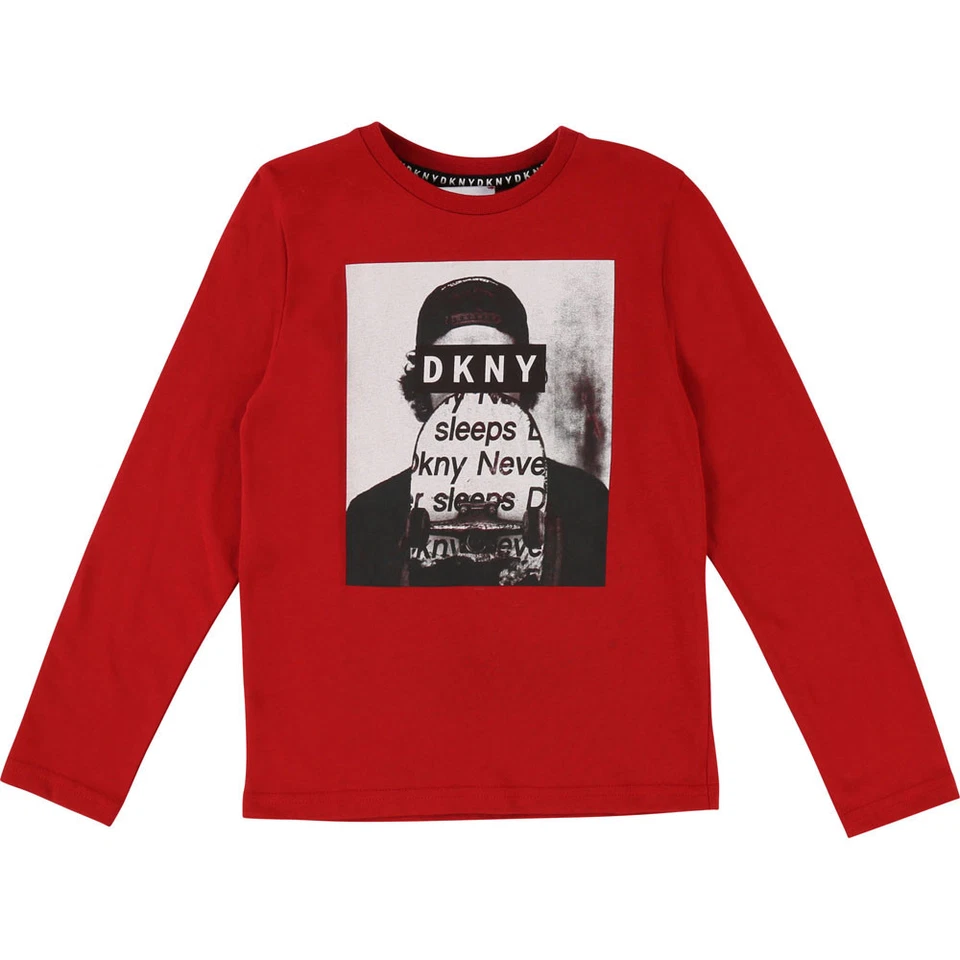DKNY Kids Langarmshirt Boys rot Longsleeve 122 128 134 140 146 152 158 164 172 