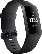 Fitbit Charge 3 Fitness Activity Tracker Heart Rate FB409 Small Large Band Black