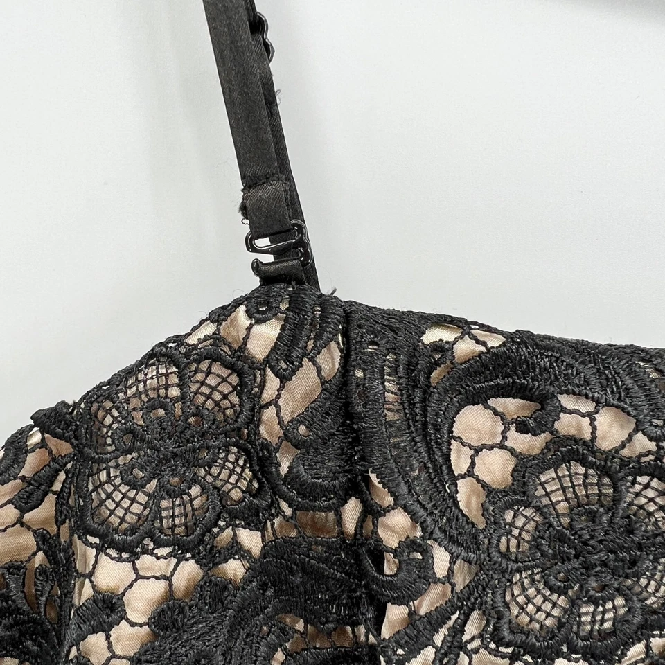 XXI Floral Lace Cocktail Sheath Dress Womens M Removable Spaghetti Strap Prom - Image 4 of 4