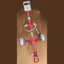 Wilson Golf Bag Pull Cart Caddy Collapsible Folding Rolling Red Light Use