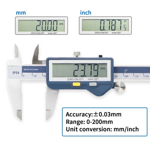 SHAHE Built-in Wireless Digital Caliper 200mm Caliper Tools With Large Screen - Picture 2 of 7
