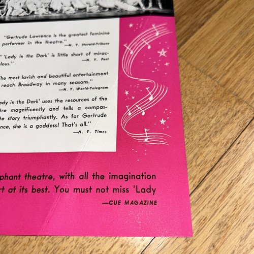 1942 GERTRUDE LAWRENCE, LADY IN DARK Promotional Flyer Chicago Civic Opera House - Picture 3 of 6