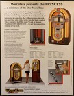 WURLITZER Princes CD Jukebox Flyer Advertising Brochure - 1998 - Box Shipped — photo 2