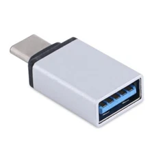 USB-C 3.1 to USB OTG Adapter Type C to A for Samsung Galaxy A Silver Plug