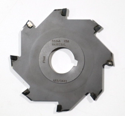 HANNIBAL, 4'' CARBIDE TIPPED SLITTING SAW, 8 TEETH, 4'' x 3/16'' x 1'', #55246  A687