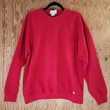 Vintage Red Lee Heavy Weight Cotton Blend Crewneck Sweatshirt Mens XL USA Made