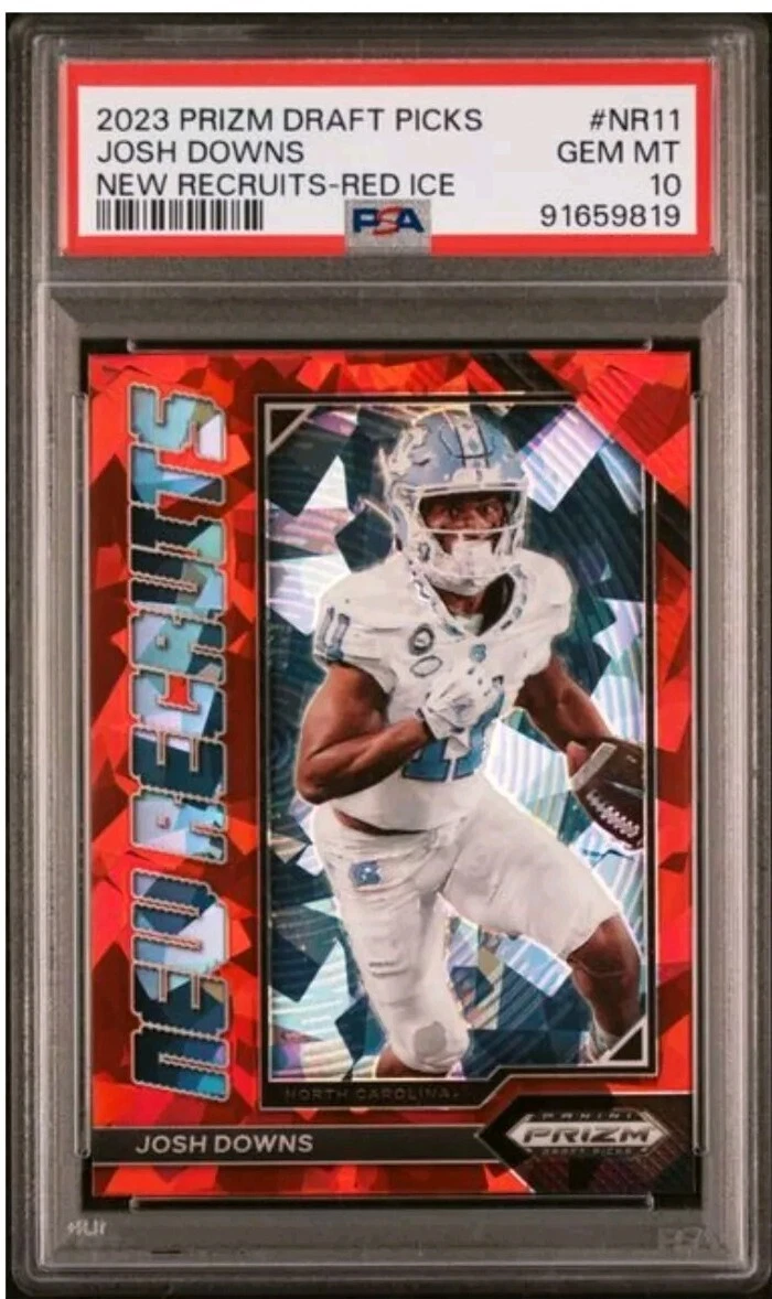 Josh Downs Panini Prizm Draft Picks New Recruits #NR11 Red Ice