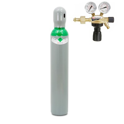 Gasflasche Argon 5.0 mit GCE Gasregler Reines 100% 8 Liter 1.7m3 Schweißgas WIG