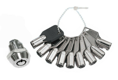 High security 'Brass' Gametic Lock 5/8'' w 9pcs Keys Change Key Slot machine 