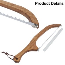 Coupe-Pain Professionnel Lame en Acier Inoxydable avec Poign��e en Bois Conforta