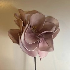 Extra Large Artificial Dusty Rose Magnolia Flower Long Stem 27  Length