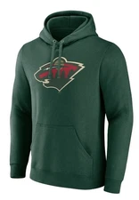 Size XL Minnesota Wild Fanatics Primary Logo Pullover Hoodie Green Hockey NHL
