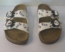 Women's Disney Minnie Mouse SZ 9 Sandals Double Banded Suede Cork Slides TT