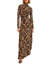 Ulla Johnson Koa Jersey Ruched Front Turtleneck Dress Women's