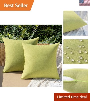 Stylish 24x24 Waterproof Throw Pillow Covers - Set of 2 for Indoors & Outdoors