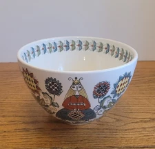 Large SAGA Norsk Design Hand Painted Silkscreen Figgjo Flint Norway Scandanavian